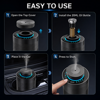 Diffuseur d'arômes électrique portable de luxe en métal pour voiture, intelligent, contrôlé par application, sans eau, pour huiles essentielles, pour voiture, maison, bureau