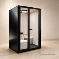 Cabine de bureau insonorisée pour une personne, cabine de travail acoustique, cadre en aluminium, cabine silencieuse privée, installation au sol, série QUANKU I