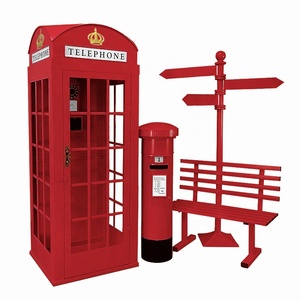 Cabina Telefonica Londinese di Alta Qualità per Matrimoni, Cabina Telefonica in Metallo Stile Britannico per Libro degli Ospiti, Supporto per Telefono per Scenografie Matrimoniali all'Aperto - Product Image 4