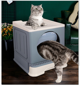 Litière <span class=keywords><strong>pliable</strong></span> <span class=keywords><strong>pour</strong></span> <span class=keywords><strong>chat</strong></span>, <span class=keywords><strong>toilette</strong></span> en plastique, nouveau Design, livraison gratuite - Product Image 2