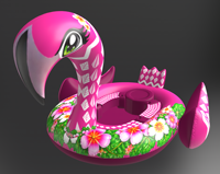 Grand flotteur gonflable écologique en PVC en forme de flamant rose pour la piscine, idéal pour la plage et les fêtes estivales, capacité 3-5 personnes
