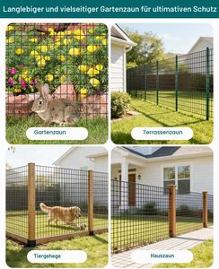 Rouleau de clôture en fil de fer soudé revêtu de PVC, grillage métallique galvanisé pour poulailler, enclos pour chiens, lapins, cerfs et animaux de jardin - Product Image 6