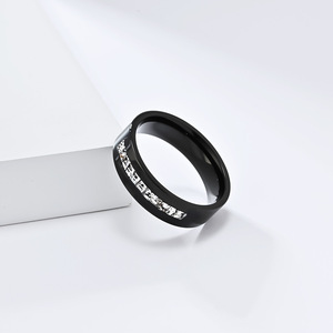 Women's Gold Plated <b>Titanium</b> Steel <b>Ring</b> With Square Diamonds Channel Setting Geometric Design Everyday Wear Jewelry - Product Image 4