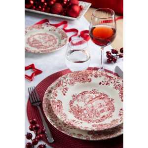 Set di 6 tovagliette rotonde Excelsa in plastica rossa 36x36 cm - Product Image 1