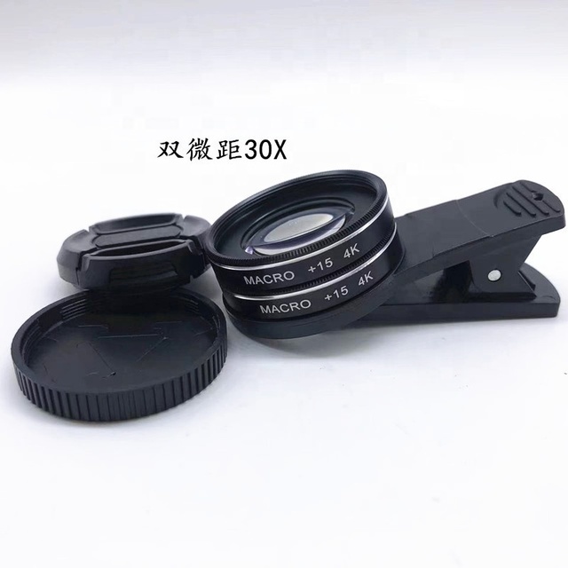 Mobile phone lens 37mm dual macro lens 4K HD MACRO 15X 4K SLR dual macro shooting artifact