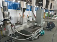 Machine de recyclage de plastique avec extrudeuse à double purge de gaz, ligne de granulation de flocons HDPE 100-500 kg/h