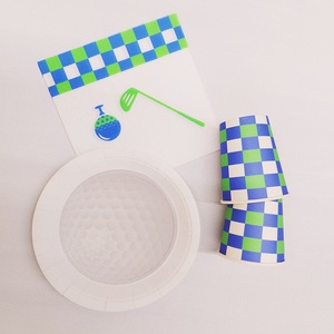 DAMAI DAMAI Juego de Platos Desechables para Fiestas, Cumpleaños Infantiles, Temática de Golf, Platos, Vasos y Servilletas de Papel, Vajilla para Fiestas - Product Image 5