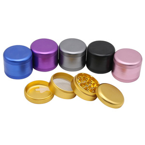 Rose 63mm 2.5 pouces aluminium broyeur <span class=keywords><strong>tabac</strong></span> 4 pièces vente chaude Logo personnalisé gratuit broyeur en gros - Product Image 3