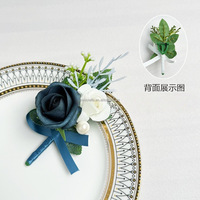 Harga Pabrik NI Bros Bunga Buatan Pin Mawar Boutonniere Pengantin Pria Teman Pria Pesta Pernikahan Setelan Buket Aksesoris Pernikahan