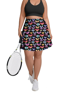 Falda De Tenis De dos capas transpirable con estampado De mariposa, falda deportiva para correr y Fitness para Mujer, Culottes, Tenis De Mujer - Product Image 6