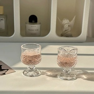 Vaso <span class=keywords><strong>de</strong></span> Tequila/Cherry Pequeño con Relieve, Vaso Vintage con Tallo, <span class=keywords><strong>Copa</strong></span> <span class=keywords><strong>de</strong></span> Agua, Venta al Por Mayor - Product Image 2