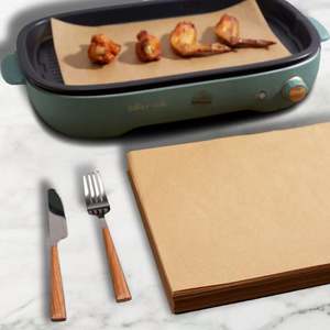 Feuilles de cuisson anti-graisse sur mesure, papier sulfurisé en silicone brun, logo imprimé, pour gâteaux, aliments, emballage imprimé, emballé en carton - Product Image 5