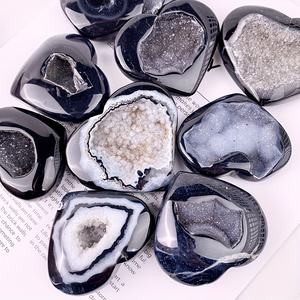 Cristal de Ágata Negra de Primera Calidad al por Mayor, Piedra Natural Pulida para Decoración del Hogar y Regalos Navideños Únicos - Product Image 2