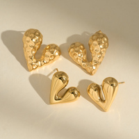Boucles d'oreilles tendance MYNECK, uniques, plaquées or 18 carats PVD, en acier inoxydable, style coréen classique, mignonnes, pour fans d'idols, bijoux streetwear
