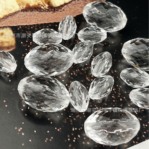 Perles ovales en acrylique imitation jujube pour la création de bijoux, perles transparentes imitation cristal, 12 mm, 18 mm, 20 mm - Product Image 1