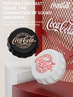 Casque d'écoute sans fil Coca-Cola T13 Creative Bottle Cap Semi-In-Ear Noir Bluetooth 5.4 en ABS avec réduction de bruit ENC
