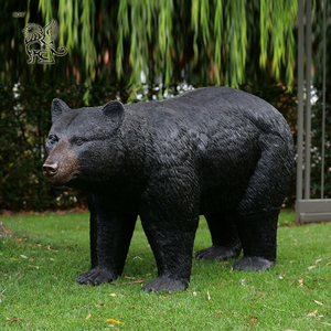 Estatua de Oso Negro de Bronce Fundido a Tamaño Real, Escultura de <span class=keywords><strong>Vida</strong></span> Silvestre Metálica para Decoración de Jardín, Villa o Parque al Aire Libre - Product Image 1