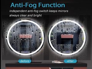 <span class=keywords><strong>Espejo</strong></span> de belleza inteligente de lujo con luces <span class=keywords><strong>LED</strong></span>, sensor de cuerpo de marco de vidrio para decoración de pared de baño, <span class=keywords><strong>espejo</strong></span> redondo moderno - Product Image 5