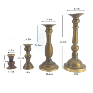 Chandelier vintage en métal doré, ornement artisanal de luxe, porte-bougie personnalisé, décoration de table, fête, banquet, décoration de la <span class=keywords><strong>maison</strong></span>, cadeau - Product Image 2