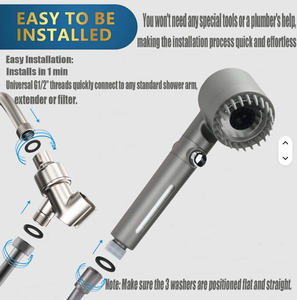 Soffione <span class=keywords><strong>Doccia</strong></span> Manuale a 3 Vie ad Alta Pressione con Filtro Creativo, Set <span class=keywords><strong>Doccia</strong></span> <span class=keywords><strong>per</strong></span> Bagno - Product Image 5