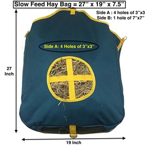 Échantillon gratuit Sacs à balles de grande capacité très résistants pour foin, filet rond pour alimentation lente, tricotés, grands sacs à foin pour chevaux, bétail - Product Image 4