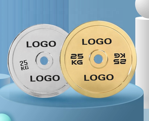 Placa de acero duradera, barra de gimnasio calibrada, disco de parachoques de competición de levantamiento de pesas de 50mm para entrenamiento físico - Product Image 1