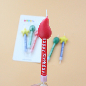 Birthday Candles Star Shape Paraffin Material Happy Birthday Printed For Cake Decorations - Product Image 4