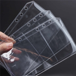 A6 <strong>Cash</strong> <strong>Stuffing</strong> Envelopes Double Sided <strong>Binder</strong> Pockets Clear Frosted PVC 6-Hole Pouches Loose Leaf Bags for 6 Ring <strong>Binder</strong> - Product Image 5