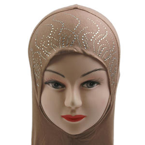 Oem Custom Instant Inner Sport Scarf Hijab Islamic Muslim Women Plain Beaded Hijab Under <strong>Cap</strong> for Hijab - Product Image 3