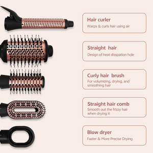 5 in 1 High Speed Motor Fast Dry <strong>Hair</strong> Straightener Curling Blow Hot Air Styler Blow <strong>Dryer</strong> <strong>with</strong> <strong>Comb</strong> - Product Image 2