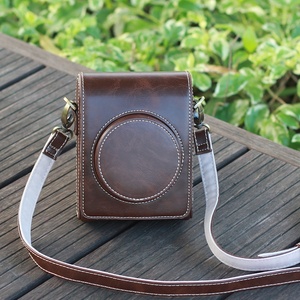 Sac pour <span class=keywords><strong>appareil</strong></span> <span class=keywords><strong>photo</strong></span> en cuir PU, étui de rangement <span class=keywords><strong>vintage</strong></span> pour Leica SOFORT2 Instant - Product Image 3