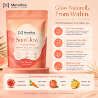 Gummies bronzantes pour adultes en marque blanche OEM, 60 unités, soutien beauté de la peau, éclat naturel, supplément nutritionnel beauté