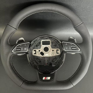 Volant sport de remplacement pour <span class=keywords><strong>Audi</strong></span> S/R Series & A/<span class=keywords><strong>Q</strong></span> Series, cuir/fibre de carbone - Product Image 6
