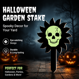 New Halloween Luminous Hollow-Head Skull Yard/<b>Ground</b> <b>Stake</b> Outdoor Lawn Decoration Wooden Craft China - Product Image 1