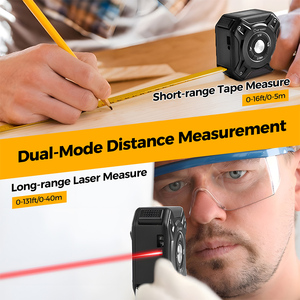 Télémètre laser <span class=keywords><strong>rechargeable</strong></span> <span class=keywords><strong>USB</strong></span> 40M avec calcul de surface/volume/Pythagore, règle numérique - Product Image 3