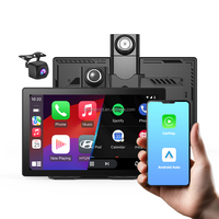 Perekam Video Mobil Portabel 9 Inci Android 14 Kamera Ganda 1080P GPS Terintegrasi Layar Sentuh InCell Carplay Dudukan Dashboard OEM