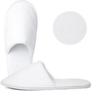 Pantoufles d'hôtel de luxe en velours doux de qualité supérieure, personnalisables avec logo, pour femmes et unisexe, en polaire corail, jetables, pour hôtel et spa - Product Image 1
