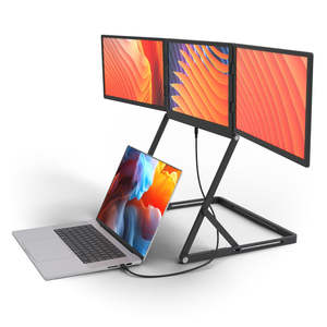 Triple Screen <strong>Monitor</strong> Laptop Screen Extender 15.6" LED IPS LCD 1080P Portable Quad <strong>Monitors</strong> TriCreate OEM Type-C Business Use - Product Image 5
