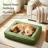 Lit pour animaux de compagnie portable de luxe, tapis de couchage rectangulaire chaud pour l'hiver, imperméable, amovible et durable, doux et confortable