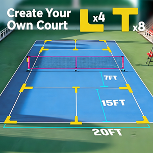 Décoration murale géométrique jaune pour équipement de court de tennis - Product Image 5