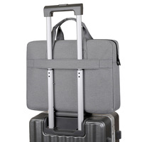 Bolsa de tela portátil para ordenador, bolso de hombro para ordenador portátil para hombre, maletín de negocios de gran capacidad, estuche de viaje impermeable y transpirable