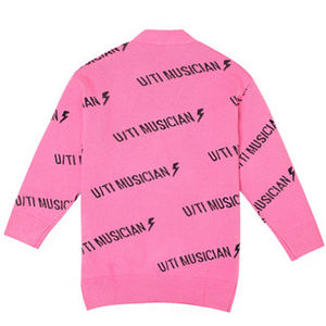 <span class=keywords><strong>Cardigan</strong></span> maglione oversize a maniche lunghe lavorato a maglia con logo personalizzato da <span class=keywords><strong>donna</strong></span> - Product Image 6