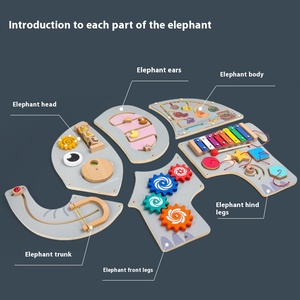 Bằng gỗ Montessori tường bận rộn Hội Đồng Quản trị cho trẻ mới biết đi-Giáo dục hoạt động Bảng điều chỉnh, đa chức năng trẻ em học tập trò chơi cho mẫu giáo - Product Image 2