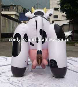 ของเล่นเป่าลมรูปสัตว์ PVC รุ่นวัว ของเล่นเป่าลมโฆษณารูปวัวมิลก้า/วัวเป่าลม/วัวนมเป่าลม - Product Image 5