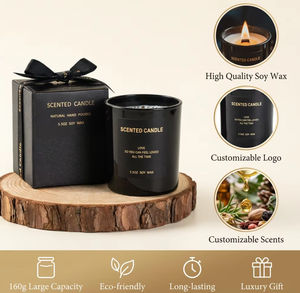 Bougie pilier en cire <span class=keywords><strong>de</strong></span> soja faite à <span class=keywords><strong>la</strong></span> main avec logo personnalisé, décoration d'intérieur, Thanksgiving, Diwali, Ramadan, Nouvel An, mariages, anniversaires - Product Image 1