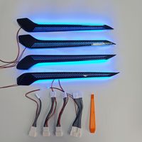 Pour RAV4 Wildlander 2019-2024, éclairage ambiant intérieur LED pour 4 panneaux de porte de voiture, installation non destructive, kit de lumière bleue automatique