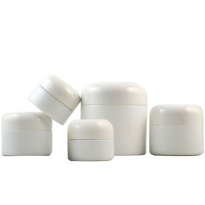 Envase de crema en frasco de vidrio blanco de 100g 60g 50g 30g 20g 15g para mascarilla facial, crema para ojos, botella recargable vacía, envase cosmético - Product Image 1