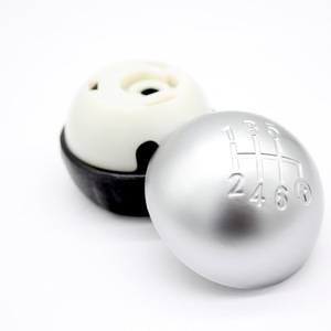 Poignée de levier de vitesse manuelle Fiat 5 6 vitesses en alliage d'aluminium argent mat, design ergonomique - Product Image 4