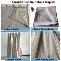 Rideaux de protection électromagnétique Faraday en cuivre et nickel pour fenêtres, occultants et isolants, pour usage domestique (vente en gros)
