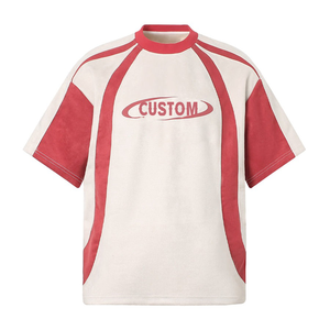 Camiseta Oversize para Hombre, Estilo Jersey Retro, con Paneles en Contraste de Color, de Alta Calidad, al por Mayor y Personalizada - Product Image 3
